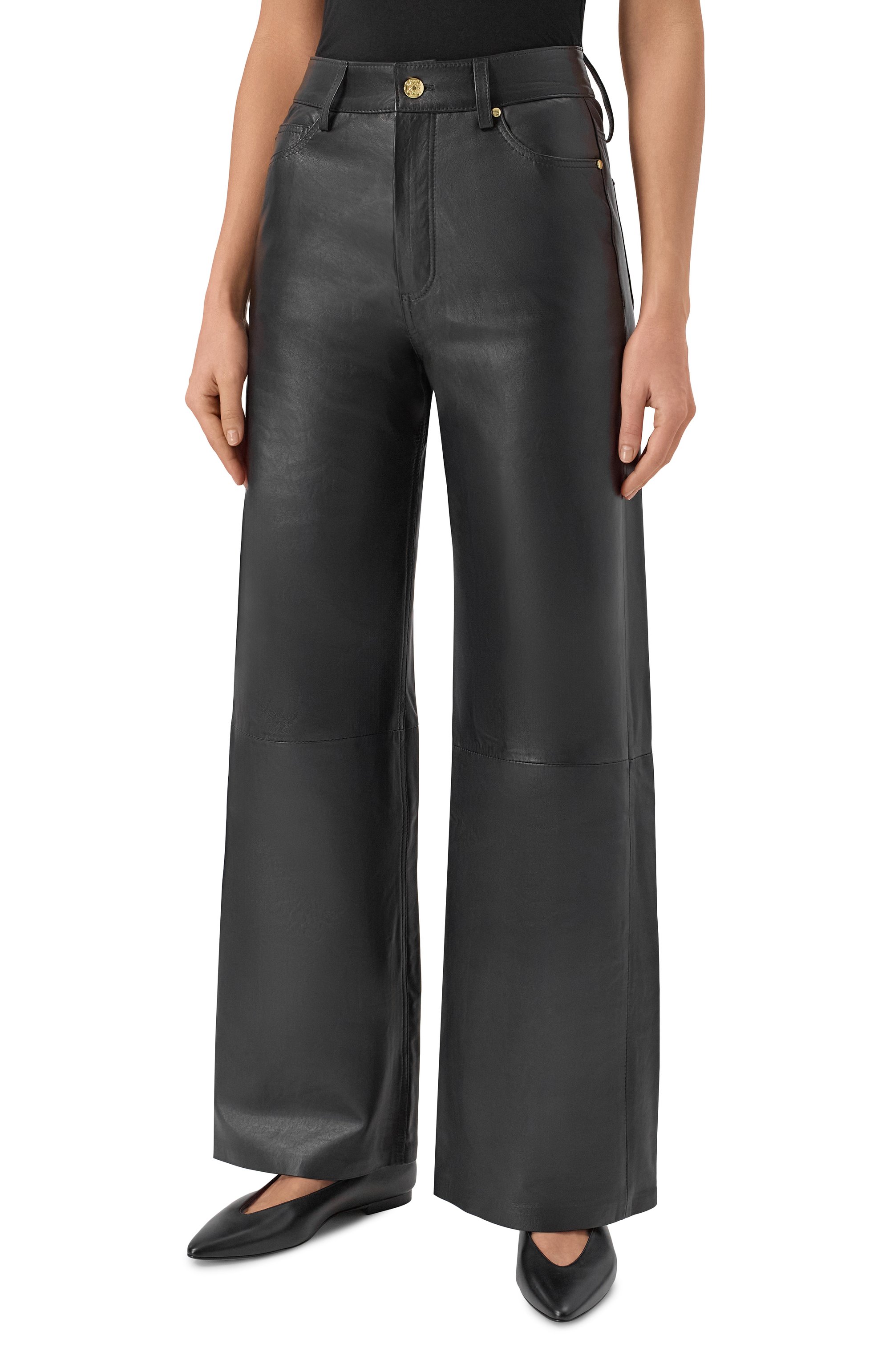 Кожаные брюки MAX AND MOI, арт. H25B0NDI, фото 3