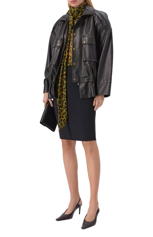 Юбка из вискозы Saint Laurent 852654/Y5J19 Чёрный  852654/Y5J19 Фото 2