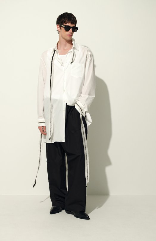 Хлопковая майка Dries Van Noten 251-021105-1600 Белый  251-021105-1600 Фото 7
