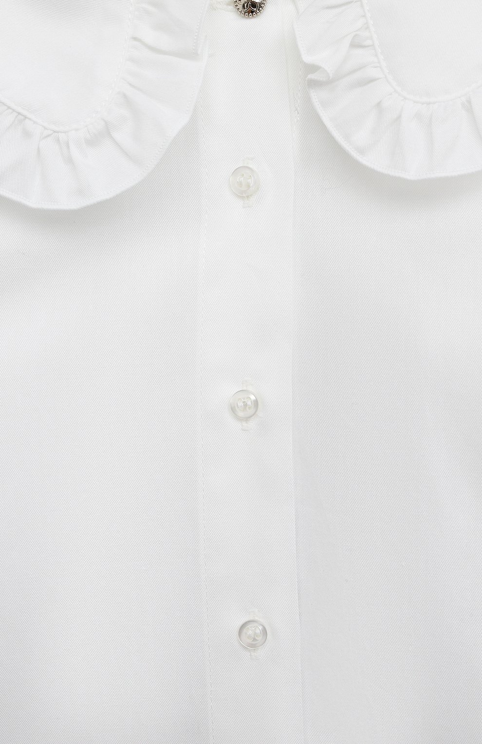 Хлопковая блузка ALETTA белого цвета по цене 9490 руб., арт. AC220620C-53/4A-8A, фото 3 Хлопковая блузка ALETTA, арт. AC220620C-53/4A-8A, фото 3