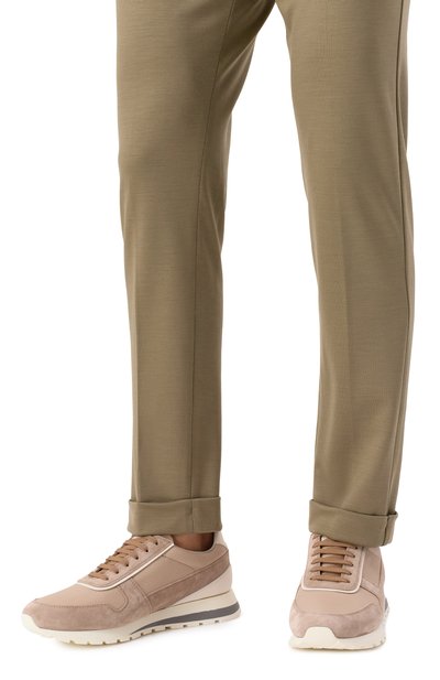 Кожаные кроссовки BRUNELLO CUCINELLI, арт. MZUESLA289, фото 3