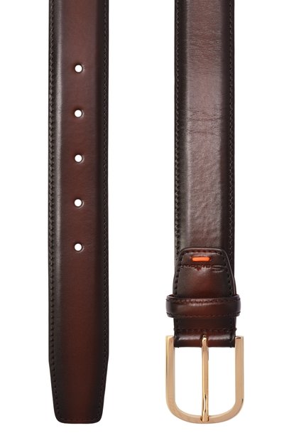 Кожаный ремень SANTONI темно-коричневого цвета по цене 48850 руб., арт. CM35VC003C58HVVD, фото 3 Кожаный ремень SANTONI, арт. CM35VC003C58HVVD, фото 3