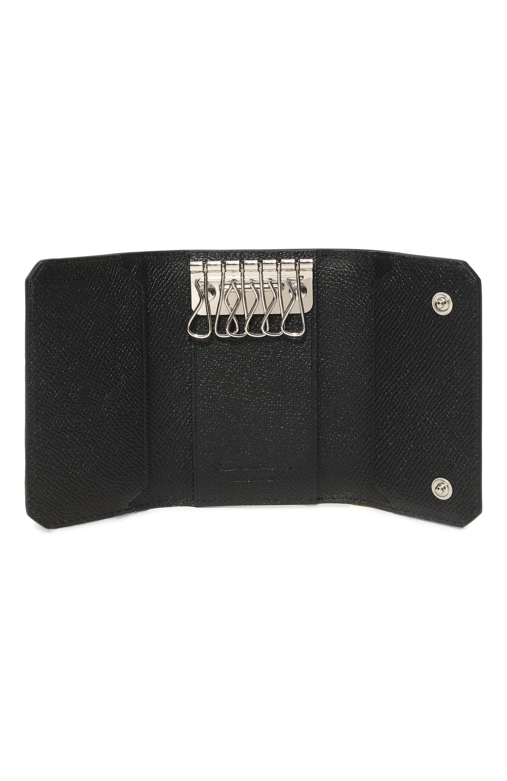 Кожаный футляр для ключей SANTONI черного цвета по цене 28950 руб., арт. UFPPA2420F0-AST5, фото 3 Кожаный футляр для ключей SANTONI, арт. UFPPA2420F0-AST5, фото 3