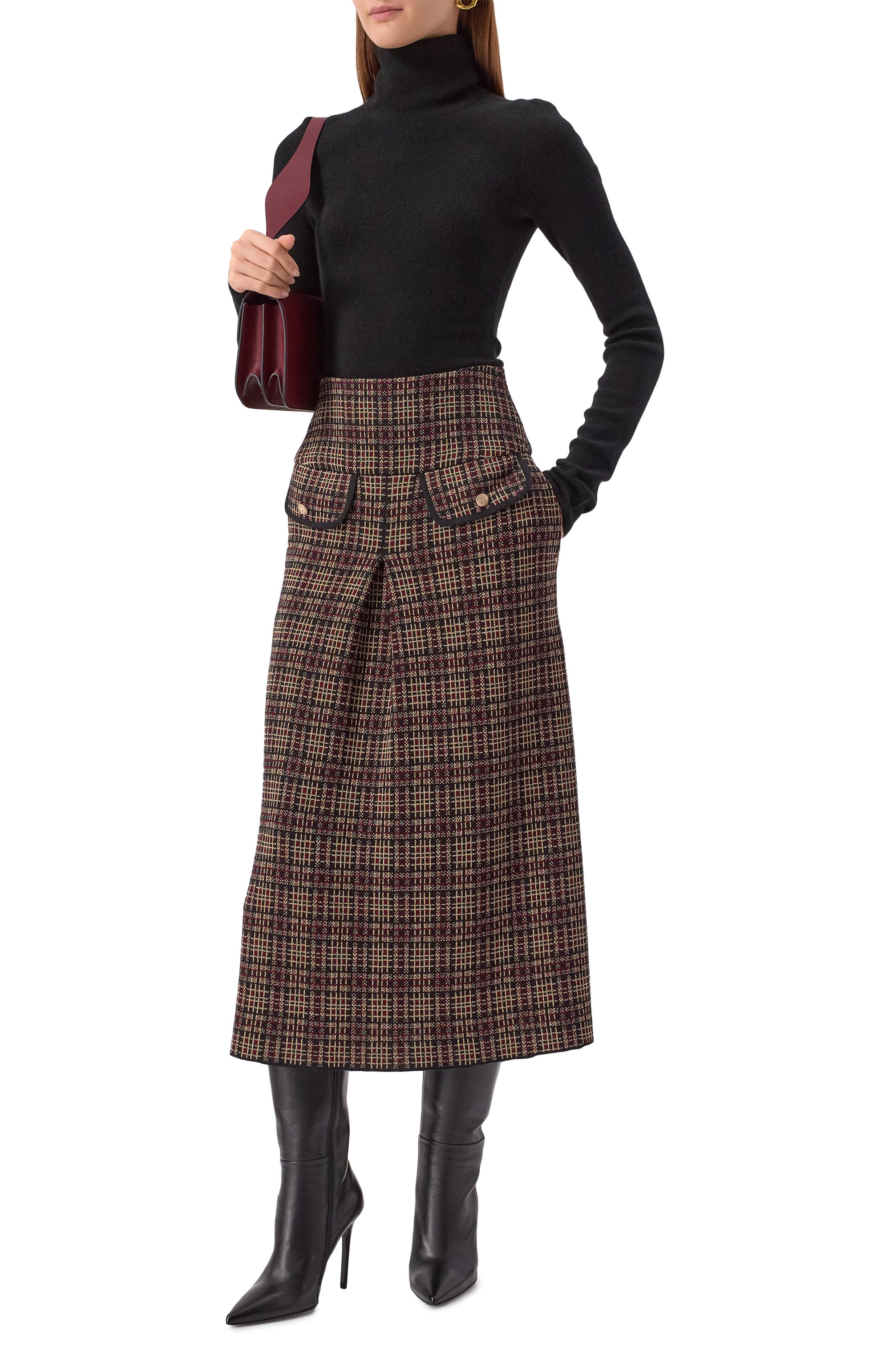 Юбка из шелка и кашемира FREEAGE, арт. W26.SK098.6977.797, фото 2