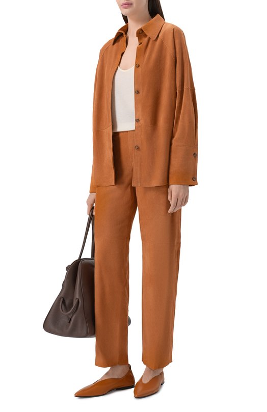 Замшевые брюки Erika Cavallini P6SW03 Оранжевый  P6SW03 Фото 2