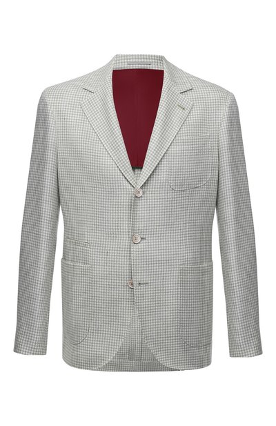 Пиджак изо льна и шерсти BRUNELLO CUCINELLI серого цвета по цене 336500 руб., арт. MW4747BND, фото 1 Пиджак изо льна и шерсти BRUNELLO CUCINELLI, арт. MW4747BND, фото 1