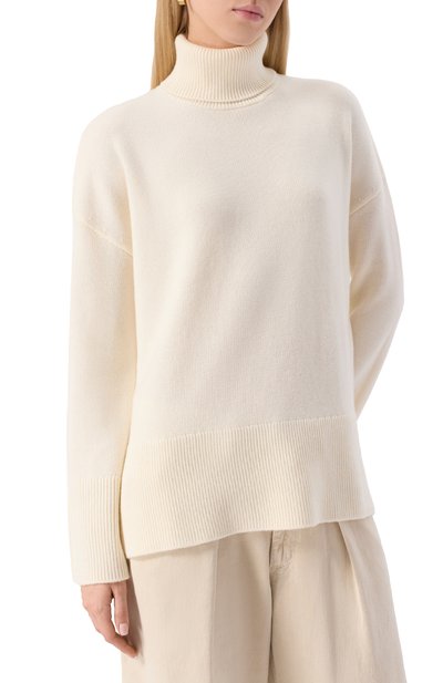 Свитер из шерсти и кашемира P.A.R.O.S.H. кремового цвета по цене 68050 руб., арт. L0IRA-D512944, фото 3 Свитер из шерсти и кашемира P.A.R.O.S.H., арт. L0IRA-D512944, фото 3