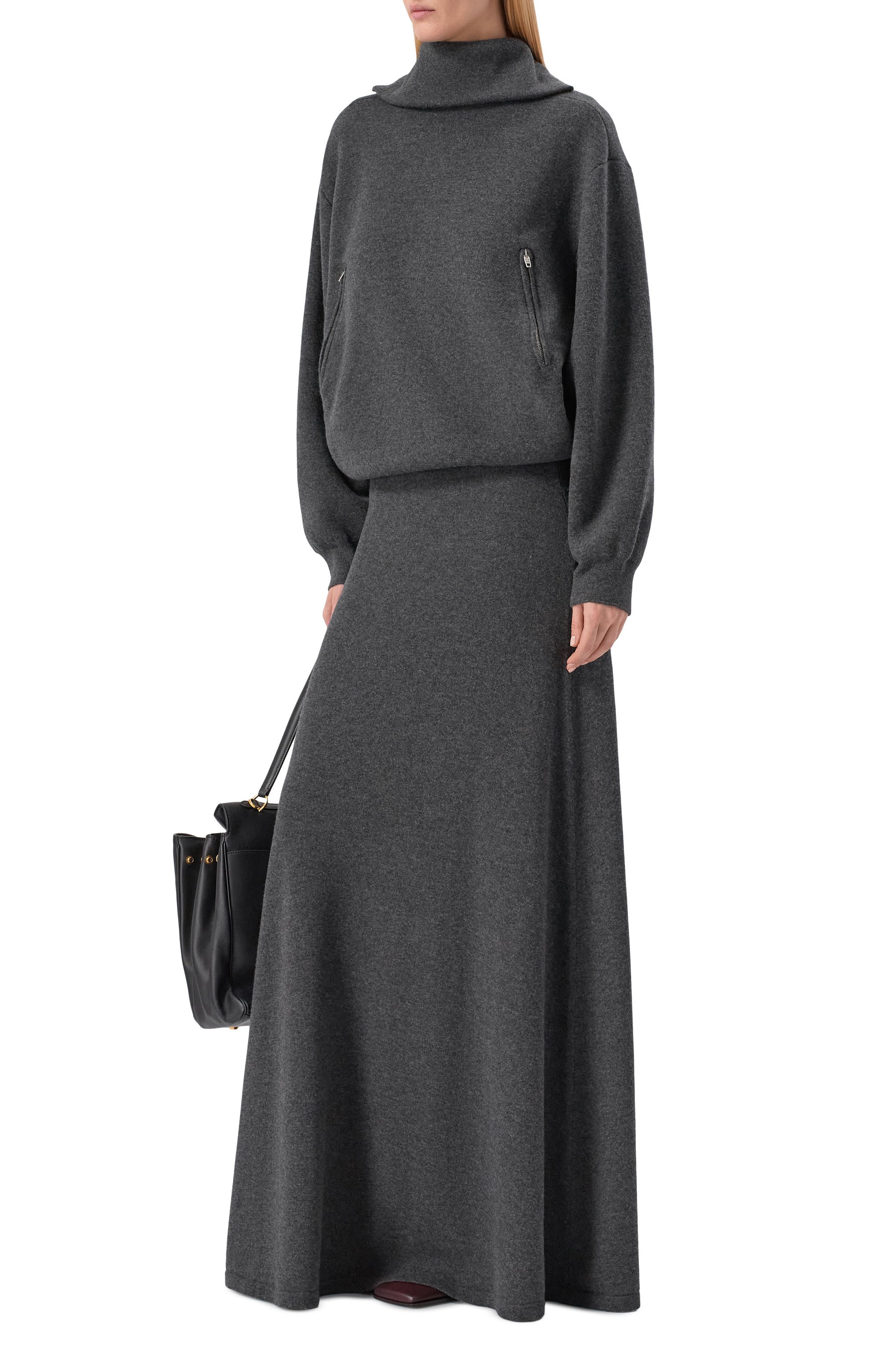 Шерстяная юбка BALENCIAGA серого цвета по цене 218500 руб., арт. 849932/T1754, фото 2 Шерстяная юбка BALENCIAGA, арт. 849932/T1754, фото 2