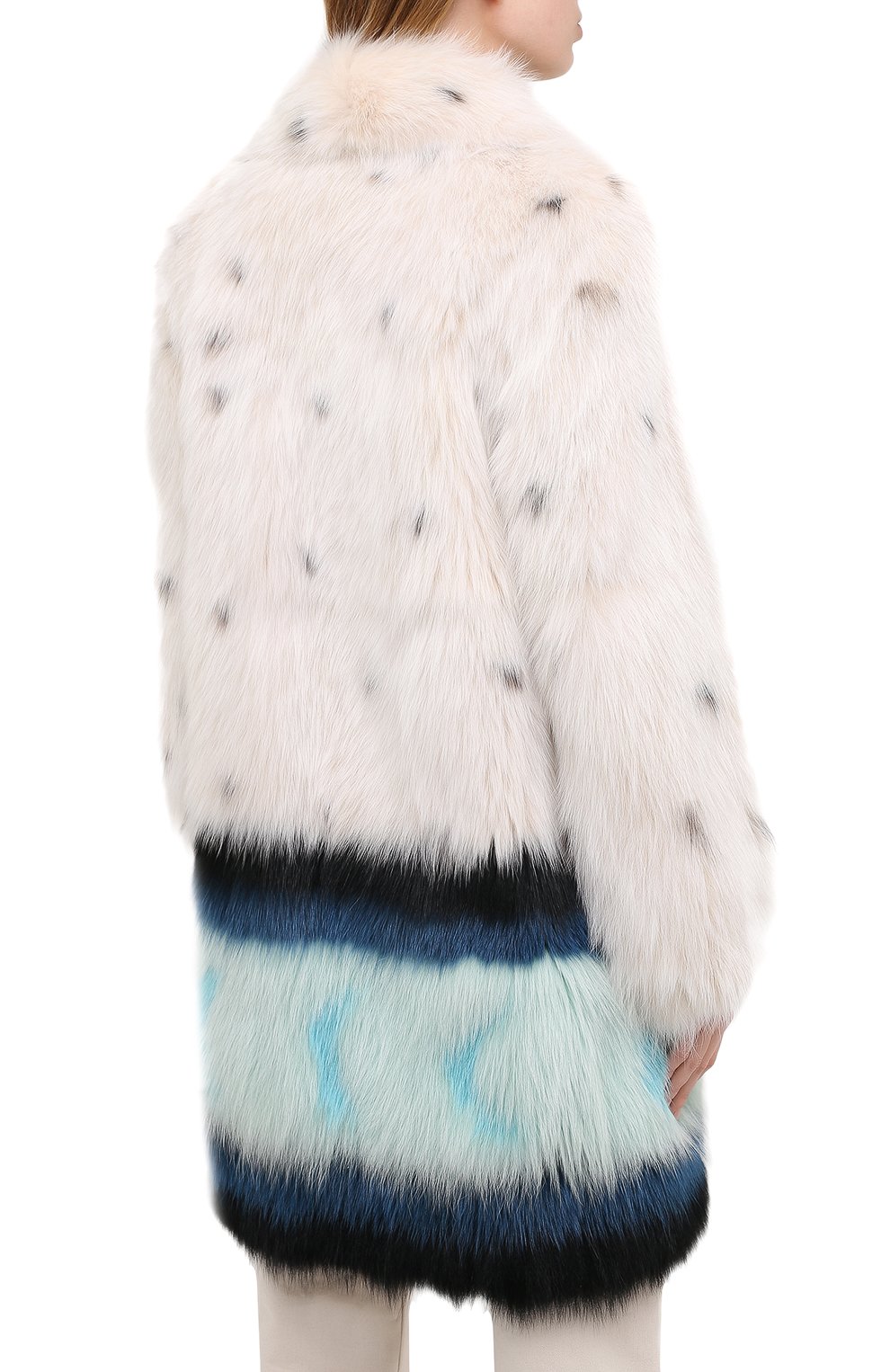 Шуба из меха песца с принтом MATE OFFICIAL, арт. 74CF090-33BI091, фото 4