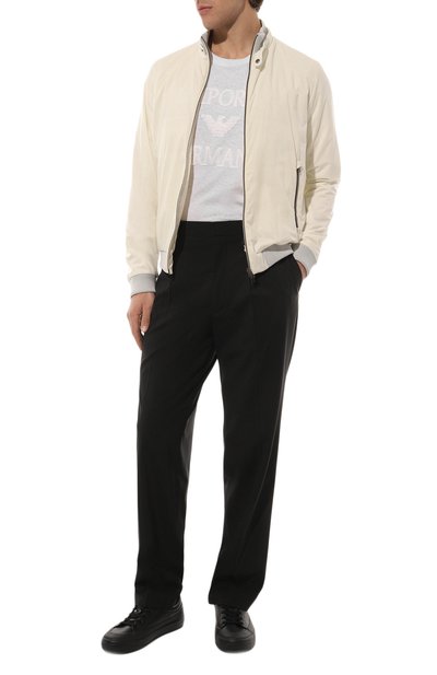 Футболка из хлопка и льна EMPORIO ARMANI, арт. 211818/3R485, фото 2