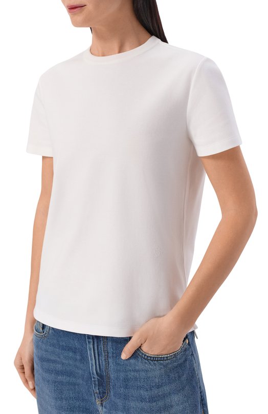Хлопковая футболка Loro Piana FA05498 Белый  FA05498 Фото 3