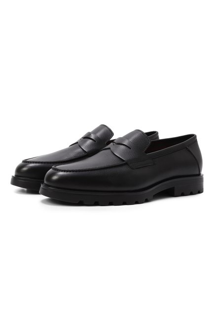 Мужские кожаные лоферы detroit SANTONI, арт. MGDG18610NE0AHAS