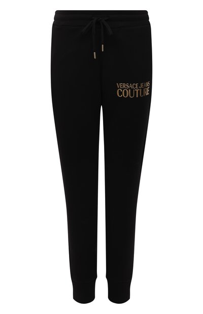 Женские хлопковые джоггеры VERSACE JEANS COUTURE, арт. 71HAAT04-71DP310 L0G0 F0IL S C0TT0N/CF00T