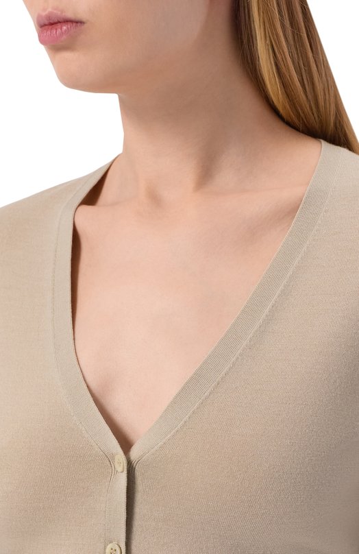 Кардиган из шерсти и шелка 12 STOREEZ 137329 Зелёный  137329 Фото 5