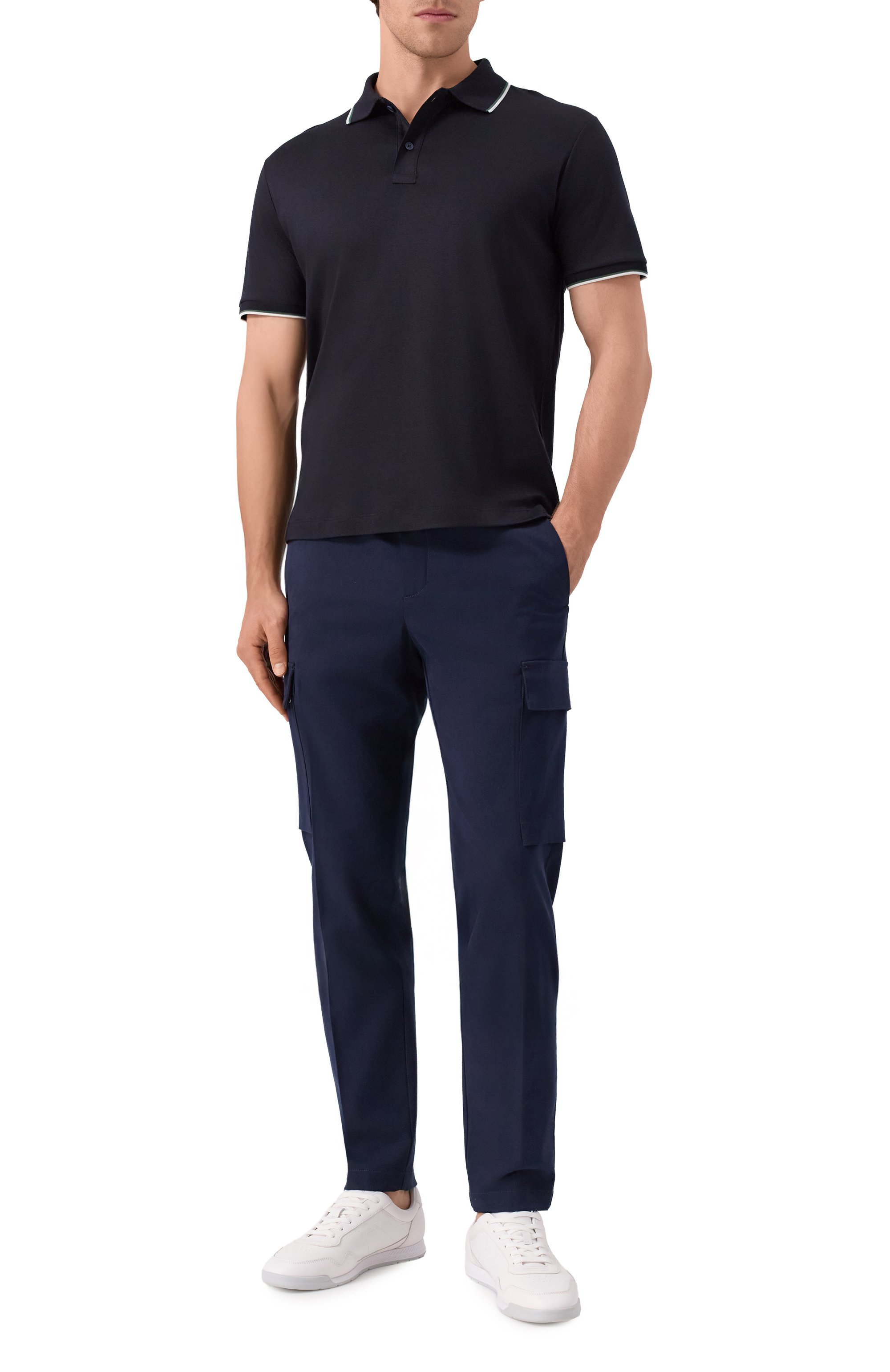 Поло из хлопка и лиоцелла PAUL&SHARK, арт. 15311711, фото 2