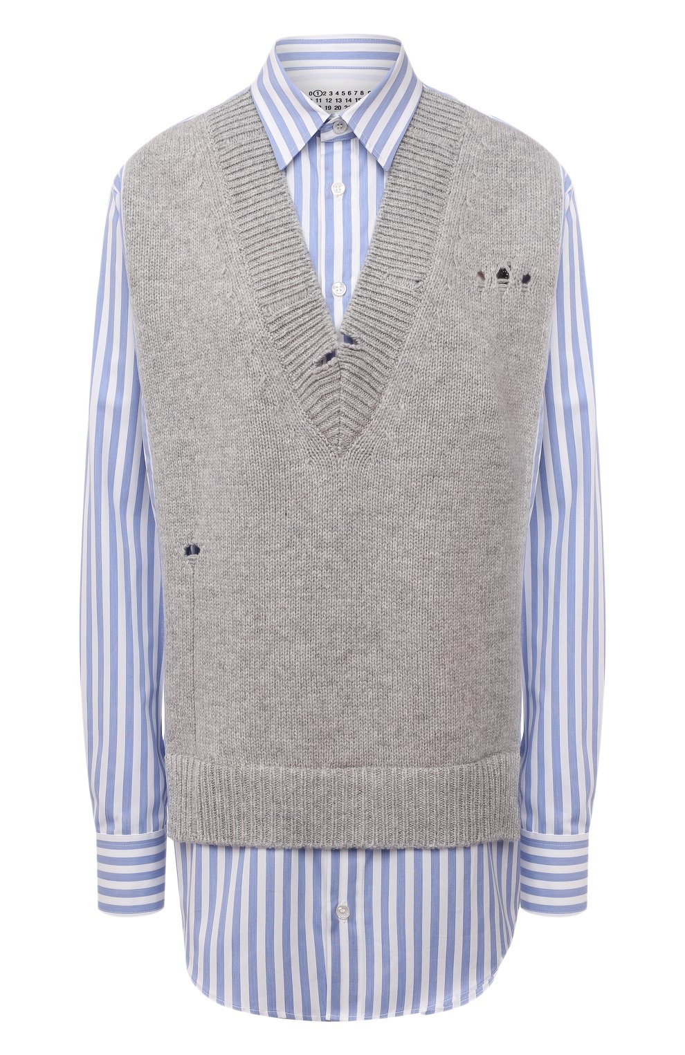 Комбинированная рубашка MAISON MARGIELA, арт. S51DL0382/S54191, фото 1