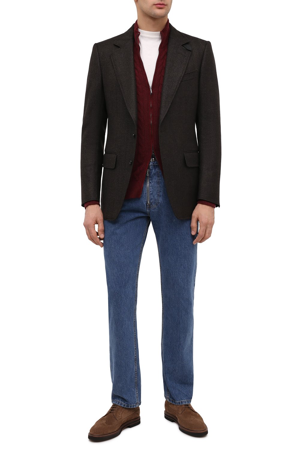 Шерстяной пиджак TOM FORD коричневого цвета по цене 387000 руб., арт. 856R02/1IMU40, фото 2 Шерстяной пиджак TOM FORD, арт. 856R02/1IMU40, фото 2