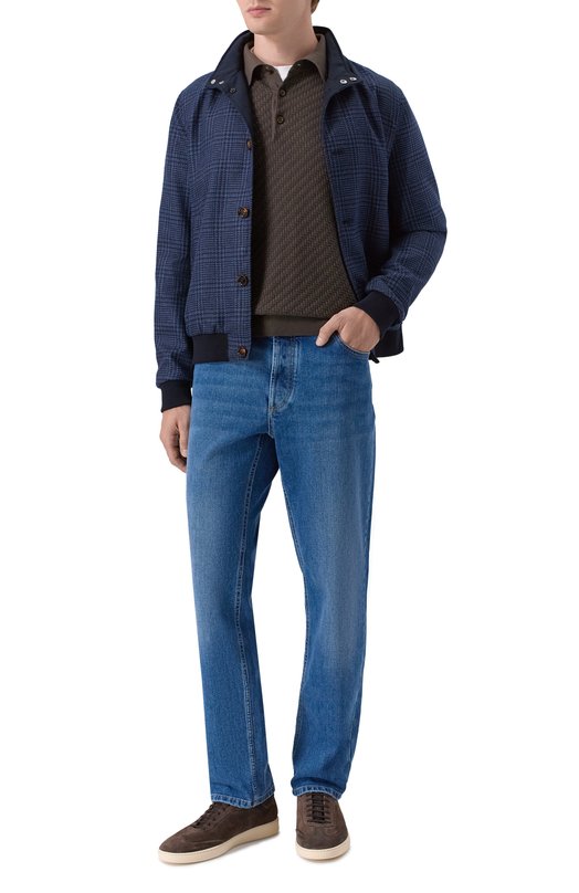 Замшевые кеды Kiton USSA415N0127902 Коричневый  USSA415N0127902 Фото 2