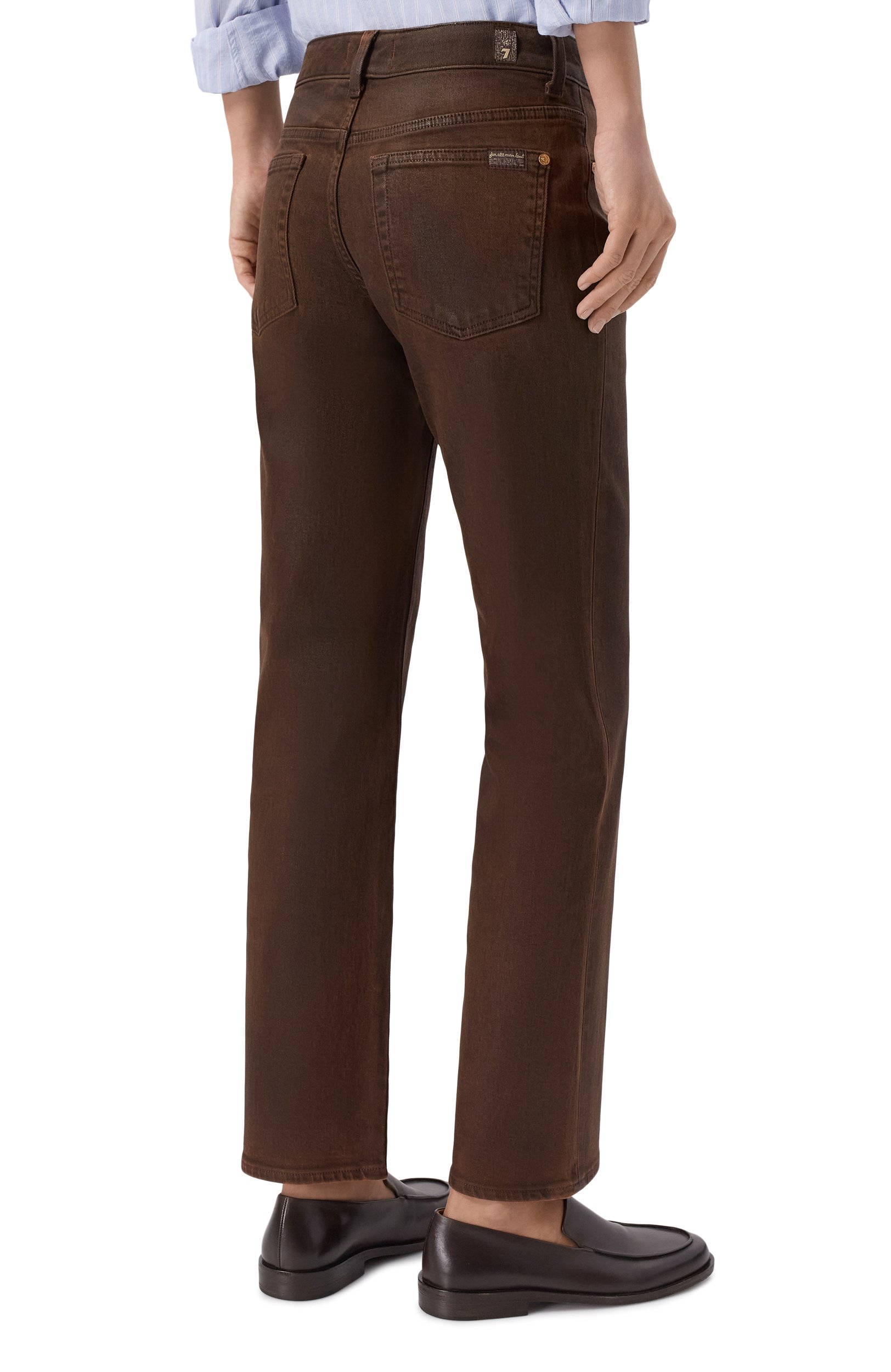 Джинсы 7 FOR ALL MANKIND коричневого цвета по цене 39450 руб., арт. 7UC90H42-3TC, фото 4 Джинсы 7 FOR ALL MANKIND, арт. 7UC90H42-3TC, фото 4