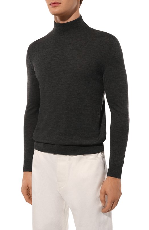 Шерстяная водолазка Kiton UMK08971002 Серый  UMK08971002 Фото 3