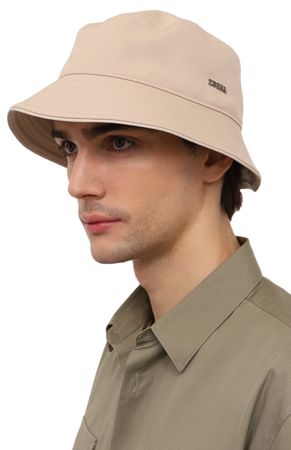 Панама из хлопка и шерсти ZEGNA светло-бежевого цвета по цене 63550 руб., арт. Z7I02HA7/B7B, фото 2 Панама из хлопка и шерсти ZEGNA, арт. Z7I02HA7/B7B, фото 2