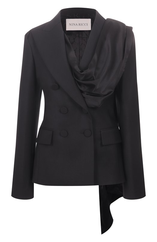 Шерстяной жакет Nina Ricci 25ACVE006/WV0324 Чёрный 25ACVE006/WV0324