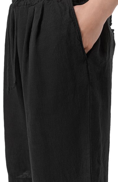 Льняные шорты NEVER ENOUGH черного цвета по цене 26150 руб., арт. 2B6M512-148/MPA079 W142, фото 5 Льняные шорты NEVER ENOUGH, арт. 2B6M512-148/MPA079 W142, фото 5