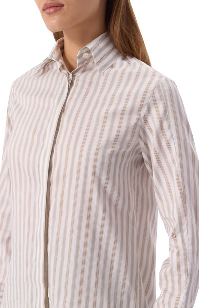 Рубашка из хлопка и шелка KITON, арт. D55442K0986E01, фото 5