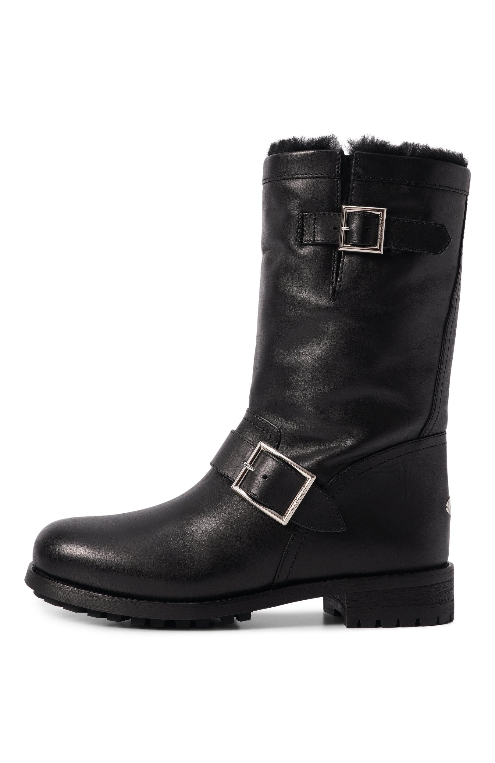 Кожаные ботинки biker JIMMY CHOO черного цвета по цене 165000 руб., арт. BIKERMIDGQM, фото 4 Кожаные ботинки biker JIMMY CHOO, арт. BIKERMIDGQM, фото 4