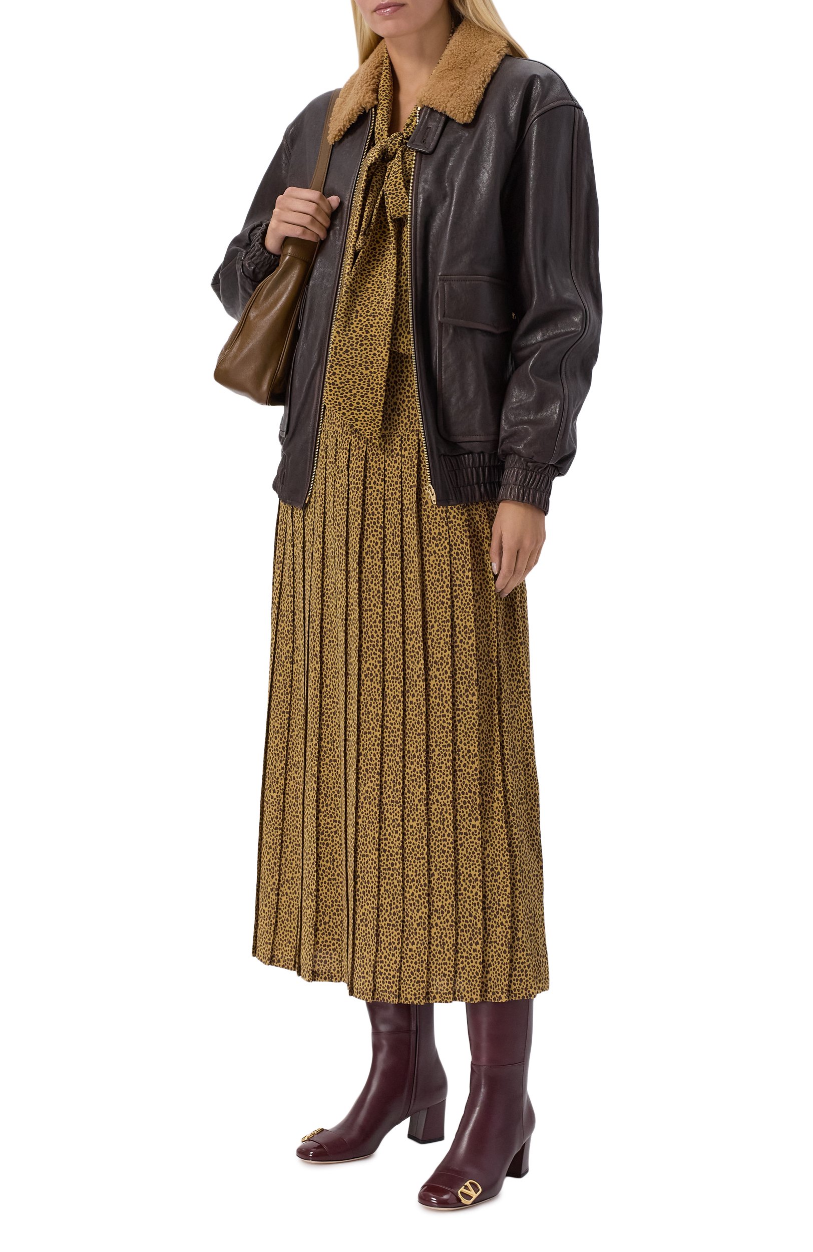 Кожаные сапоги veeside 70 VALENTINO бордового цвета по цене 238000 руб., арт. 9W2S0PT6/KLD, фото 3 Кожаные сапоги veeside 70 VALENTINO, арт. 9W2S0PT6/KLD, фото 3