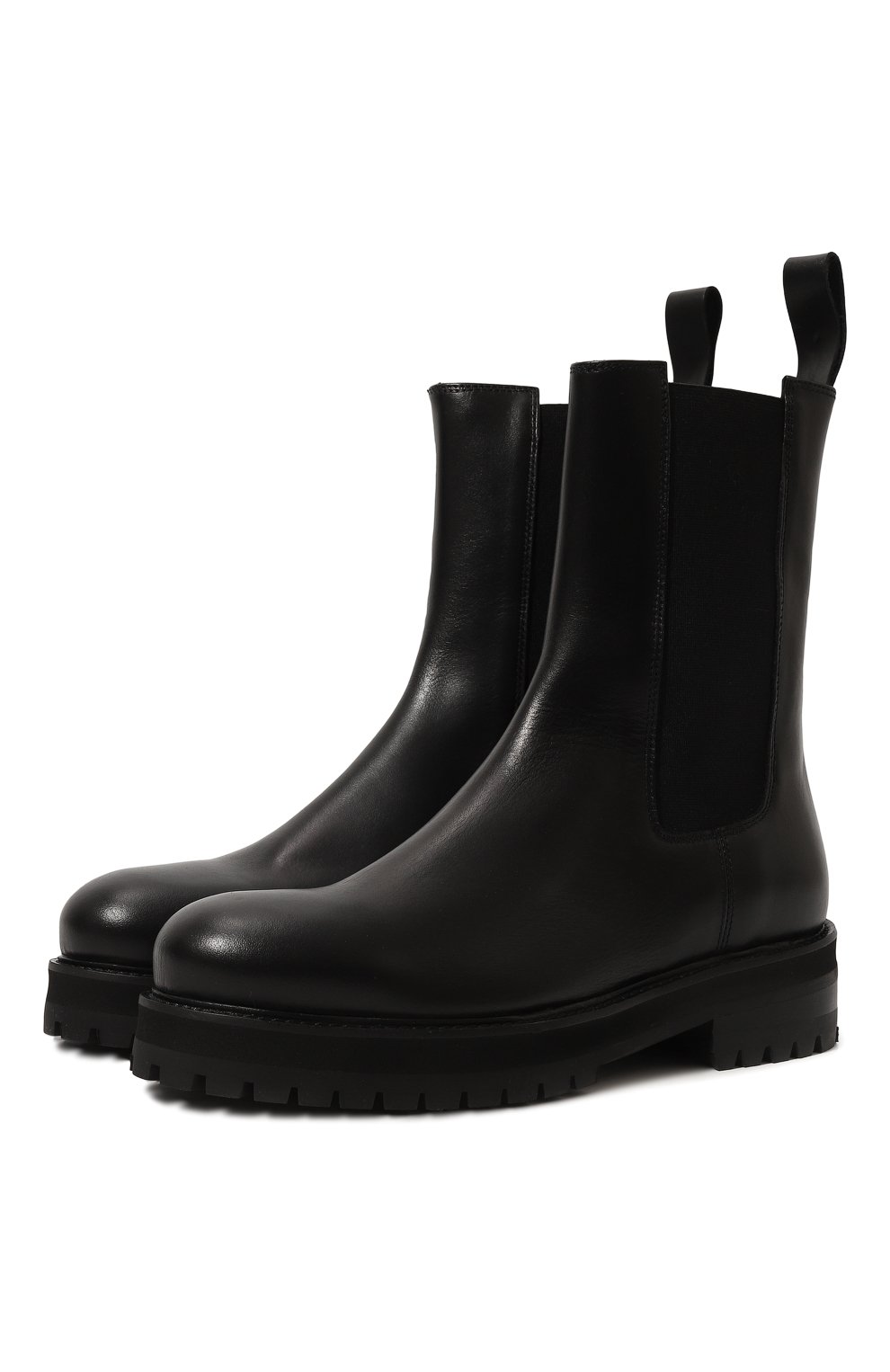 Кожаные полусапоги DONDUP черного цвета по цене 59950 руб., арт. WS200/PL0457D XXX DD W23, фото 1 Кожаные полусапоги DONDUP, арт. WS200/PL0457D XXX DD W23, фото 1