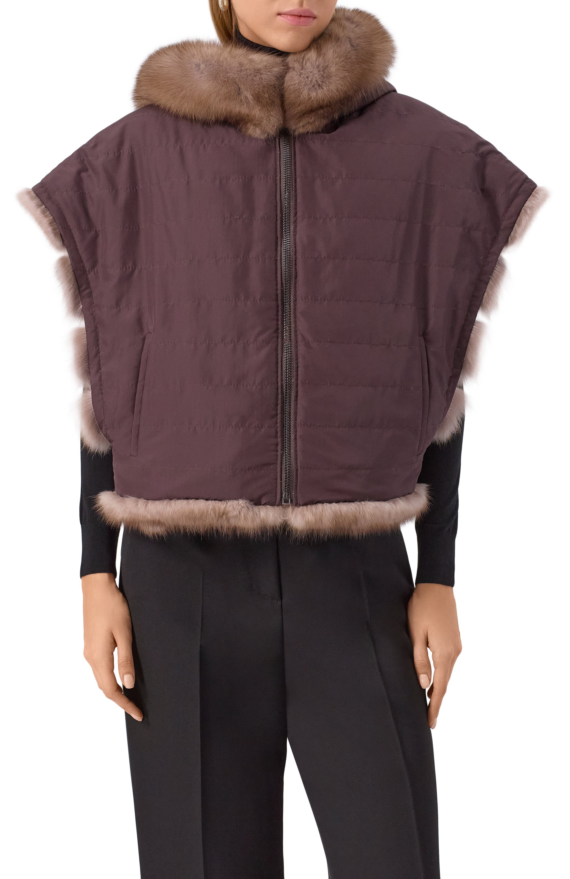 Двусторонний жилет из соболя VICTORIA KUSENKOVA, арт. 823604087688, фото 6