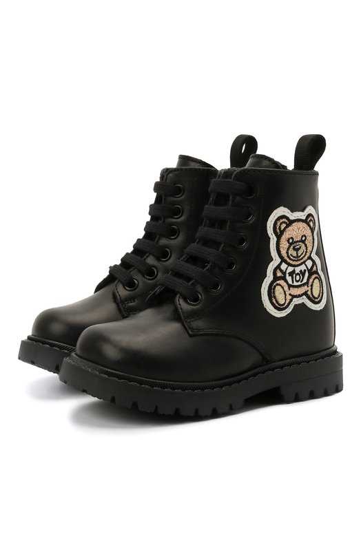 

Кожаные ботинки Moschino, Чёрный