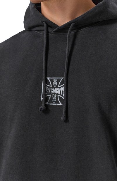 Хлопковое худи VETEMENTS черного цвета по цене 109500 руб., арт. MH27HD193B, фото 5 Хлопковое худи VETEMENTS, арт. MH27HD193B, фото 5
