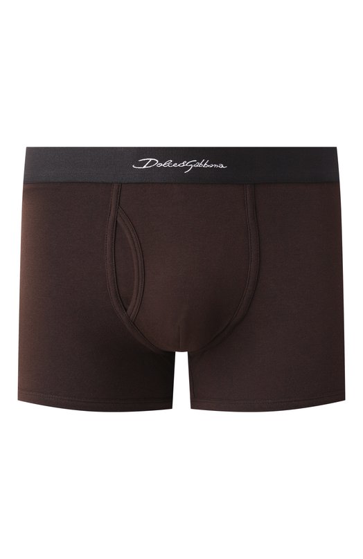 Хлопковые боксеры Dolce & Gabbana M4F39J/0NR21 Коричневый M4F39J/0NR21