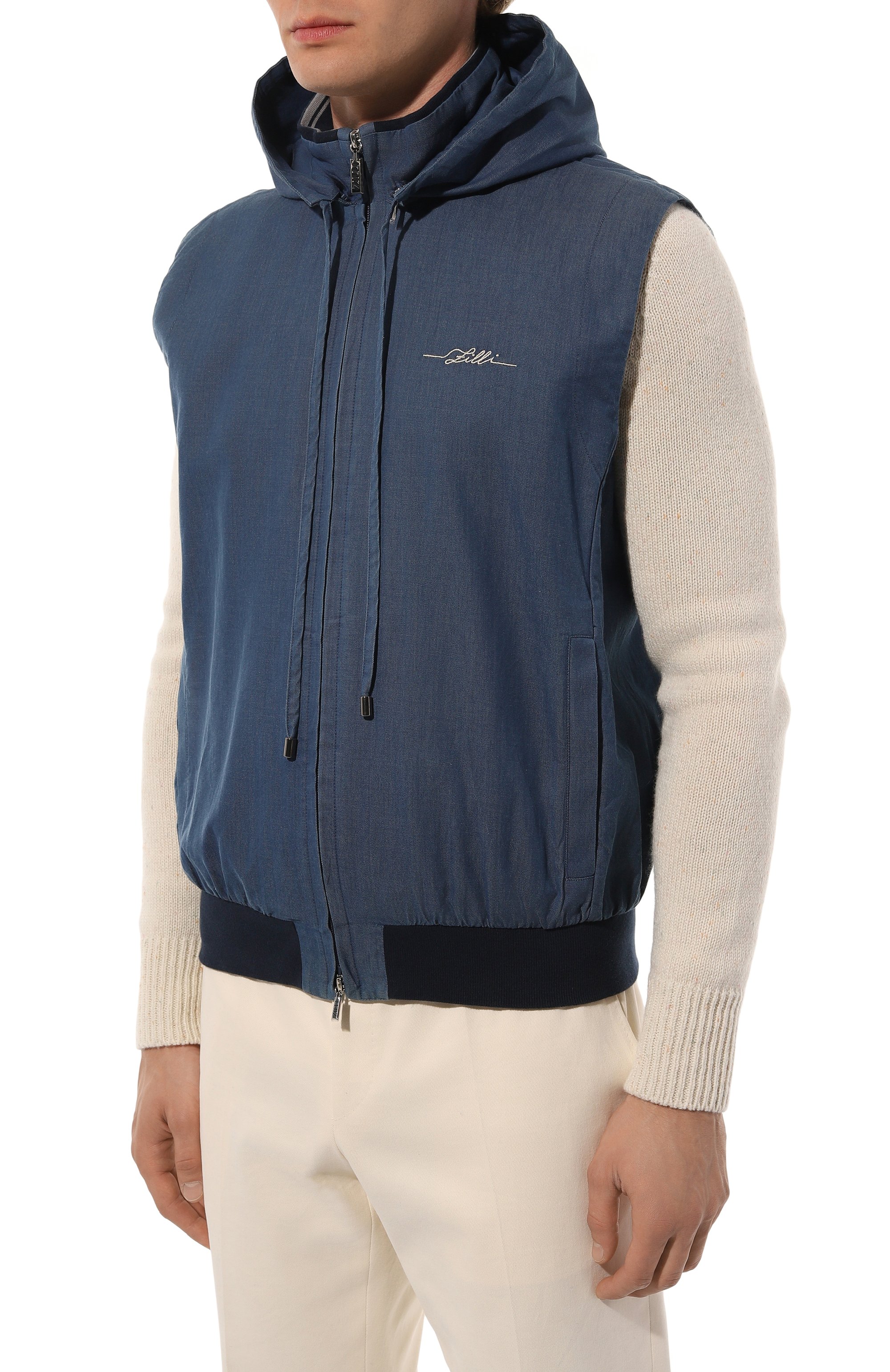 Джинсовый жилет ZILLI, арт. GIL01AM0410VZL0T1M, фото 3