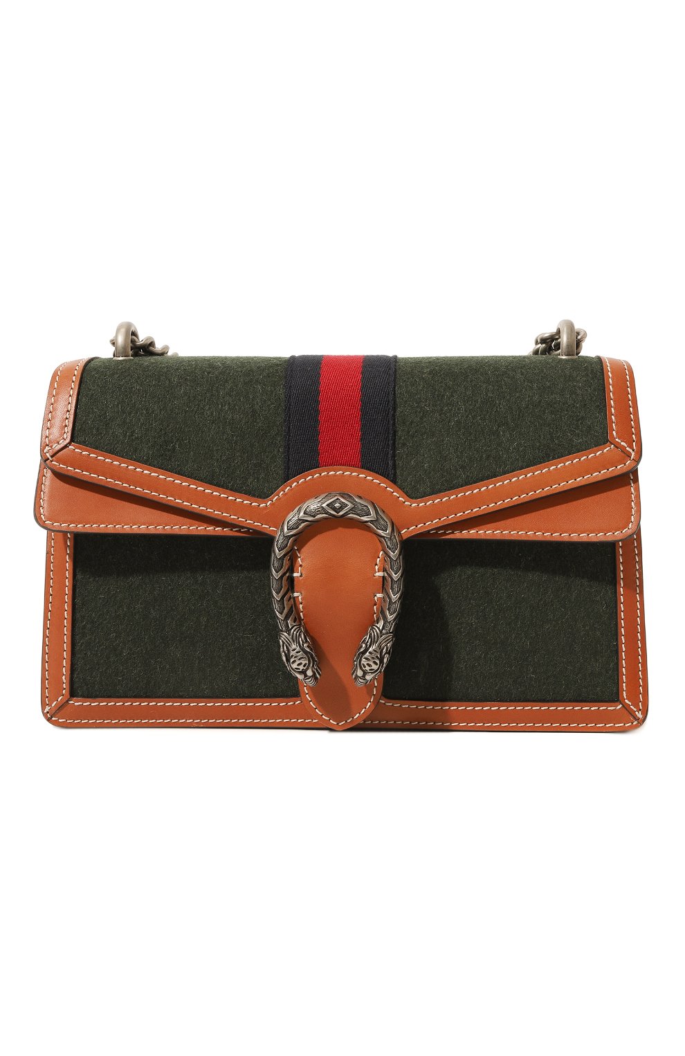 Сумка dionysus small GUCCI темно-зеленого цвета по цене 352800 руб., арт. 400249 HS3KN, фото 1 Сумка dionysus small GUCCI, арт. 400249 HS3KN, фото 1