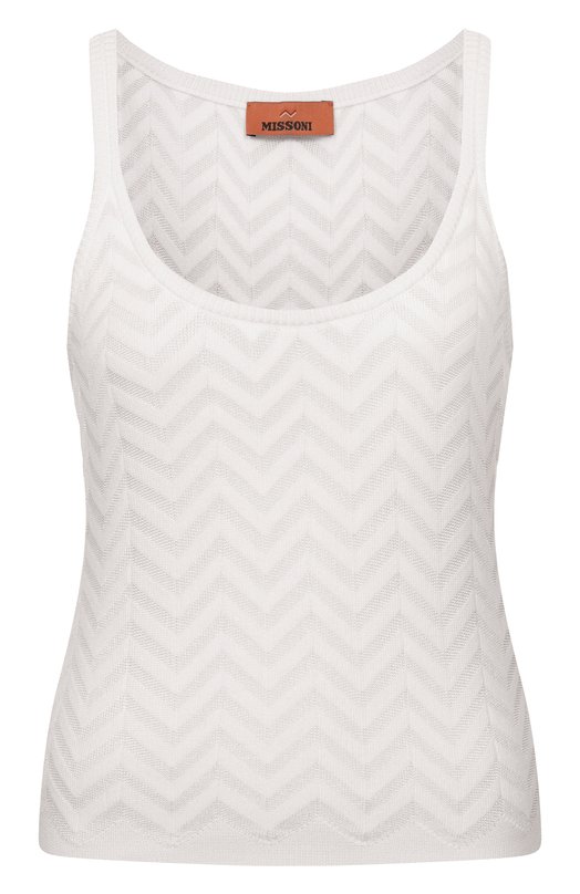 Топ из хлопка и вискозы Missoni DC26SK00/BK01H2 Белый DC26SK00/BK01H2