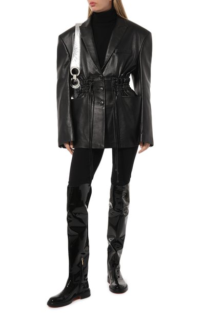 Кожаные ботфорты SANTONI, �арт. WSAL70563BJ2TSQ9, фото 2