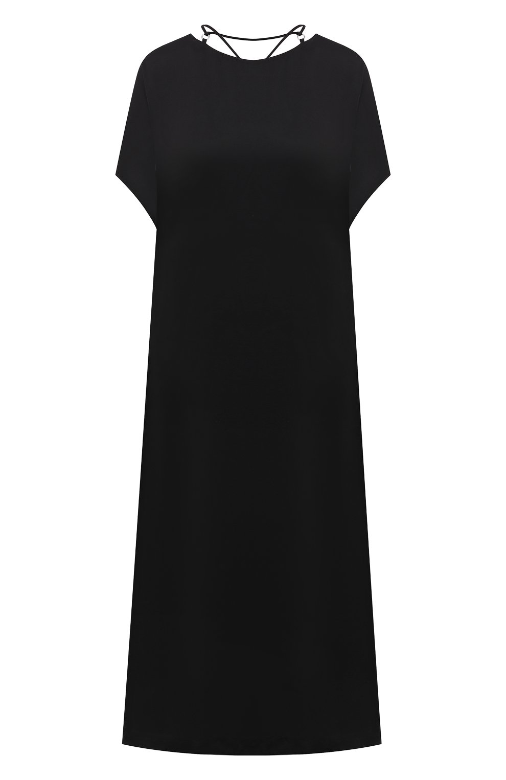 Платье из вискозы DRIES VAN NOTEN черного цвета по цене 68550 руб., арт. 211-11036-2146, фото 1 Платье из вискозы DRIES VAN NOTEN, арт. 211-11036-2146, фото 1