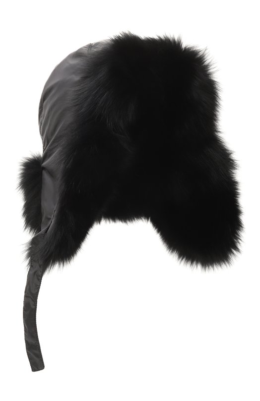 Пуховая шапка-ушанка с отделкой из песца Yves Salomon Enfant