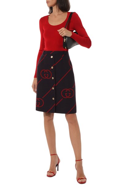 Шерстяная юбка GUCCI, арт. 577752 ZABXV, фото 2