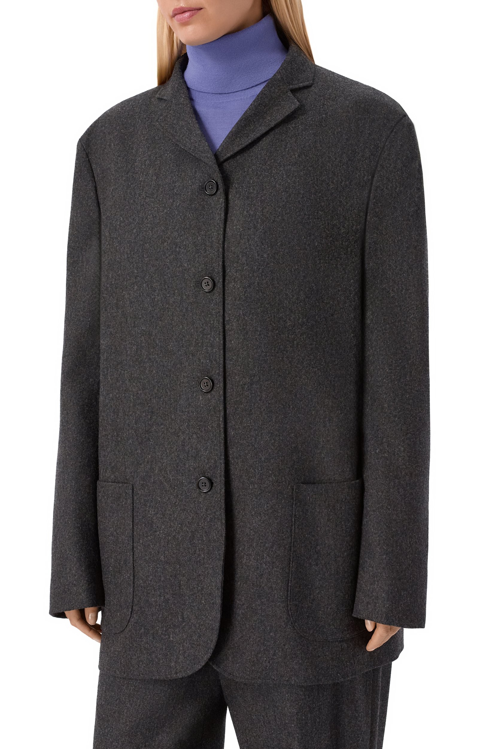Шерстяной жакет JIL SANDER темно-серого цвета по цене 399000 руб., арт. J02BN0281/J40333, фото 3 Шерстяной жакет JIL SANDER, арт. J02BN0281/J40333, фото 3