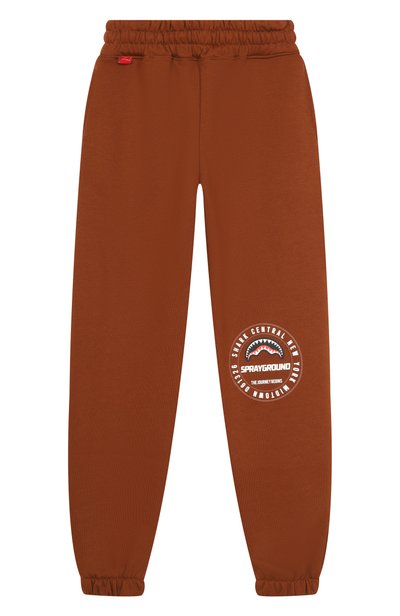 Хлопковые джоггеры SPRAYGROUND, арт. SPY1489GBRWN/SPRAYGR0UND BASIC BAGGY PANTS BRWN