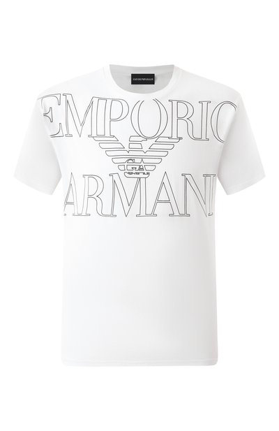 Мужская хлопковая футболка EMPORIO ARMANI, арт. EM000574/AF12326