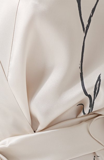 Шелковый халат с поясом и принтом CARINE GILSON, арт. CA0908-G A17, фото 5