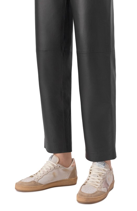 Замшевые кеды Ball Star Golden Goose Deluxe Brand GWF00117.F007275 Бежевый  GWF00117.F007275 Фото 2