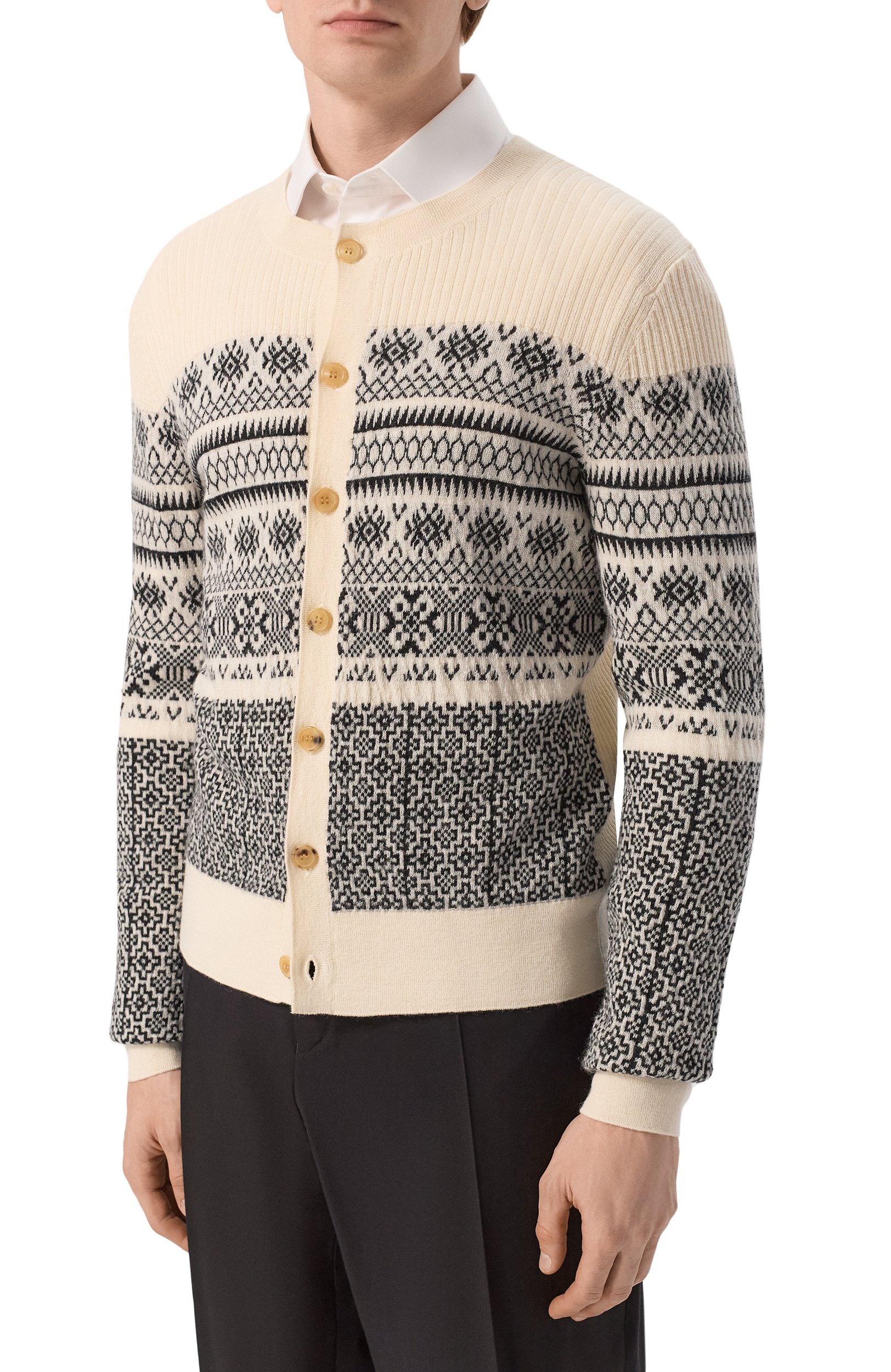 Кардиган из шерсти и хлопка DRIES VAN NOTEN, арт. 021216/4746, фото 3