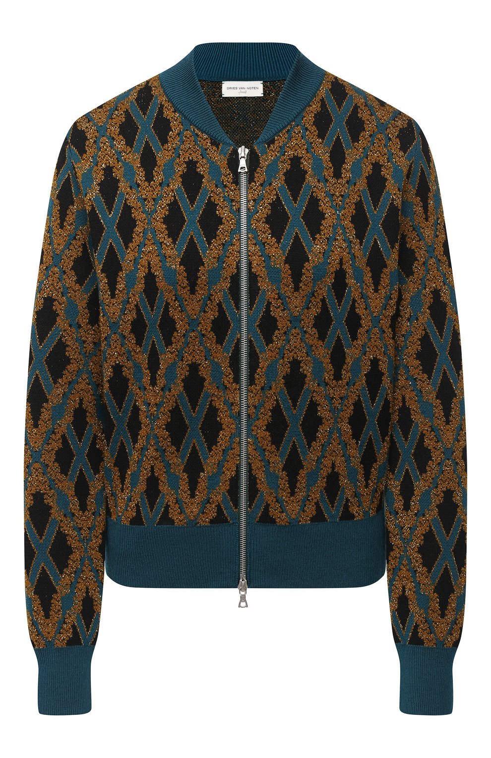 Кардиган из шерсти и вискозы DRIES VAN NOTEN черного цвета по цене 58800 руб., арт. 202-11235-1715, фото 1 Кардиган из шерсти и вискозы DRIES VAN NOTEN, арт. 202-11235-1715, фото 1