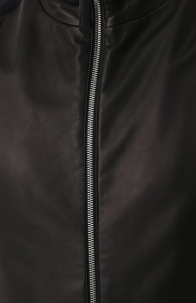 Куртка-бомбер из кожи и кашемира ANDREA CAMPAGNA, арт. 89200E11S2600, фото 5